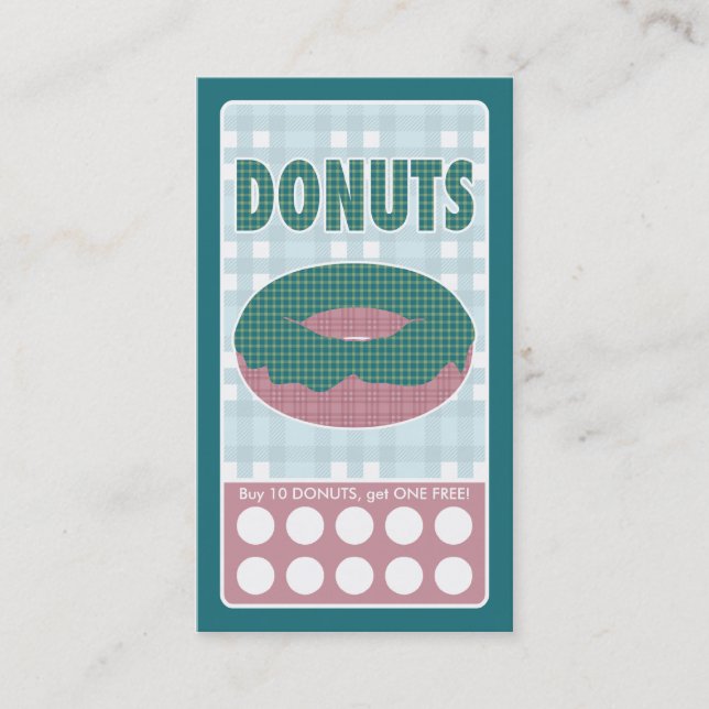 Cartão De Fidelidade rosquinhas xadrezes (Frente)