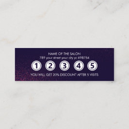 Cartão De Fidelidade Salão de Bela Abstrato Moderna