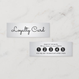 Cartão De Fidelidade Salão de Bela Branca Elegante Moderno