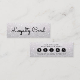 Cartão De Fidelidade Salão de Bela Branca Elegante Moderno