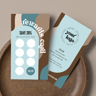 Cartão De Fidelidade Salão de Beleza e Spa de Unhas Retro Groovy Único
