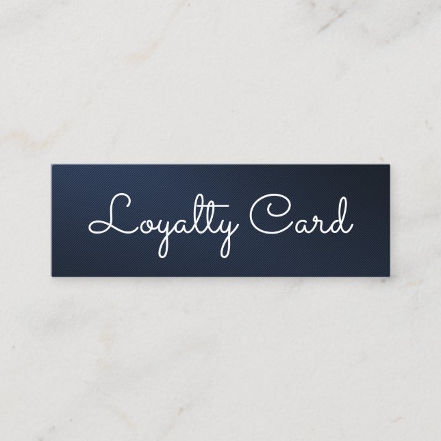 Cartão De Fidelidade Salão de Beleza Elegante Azul Moderno (Frente)