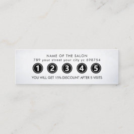 Cartão De Fidelidade Salão de Beleza Elegante Moderno