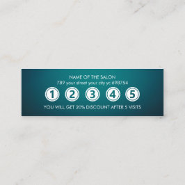 Cartão De Fidelidade Salão de Beleza Elegante Moderno
