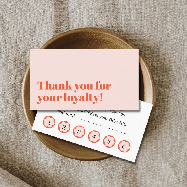 Cartão De Fidelidade Salão Ousado Elegante Pastel  (Criador carregado)