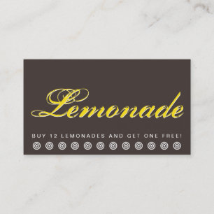Cartão De Fidelidade script LEMONADE cartão-fidelidade do cliente