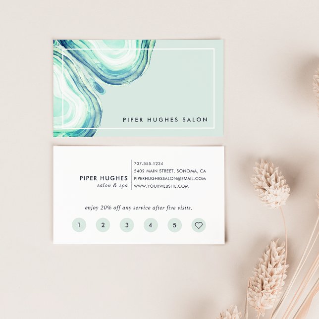 Cartão De Fidelidade Seaglass Geode | Lealdade (Criador carregado)