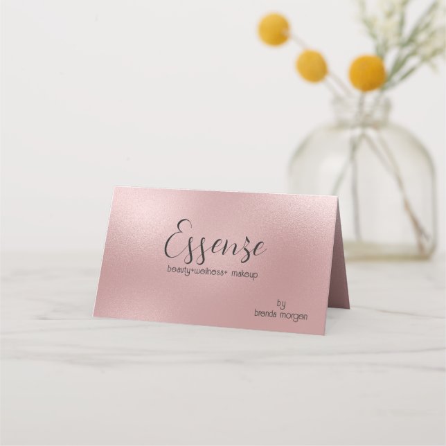 Cartão De Fidelidade Shimmering Rosa-Dourado Fundo Moderno (Frente)