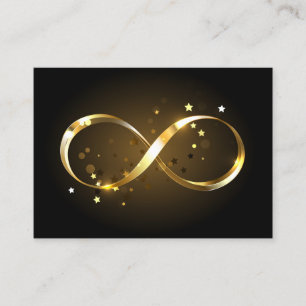 Cartão De Fidelidade Símbolo Infinity do ouro