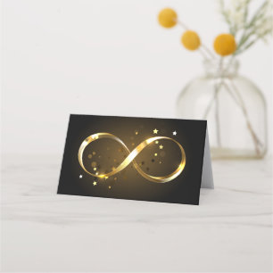 Cartão De Fidelidade Símbolo Infinity do ouro