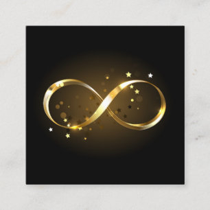 Cartão De Fidelidade Símbolo Infinity do ouro