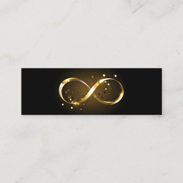 Cartão De Fidelidade Símbolo Infinity do ouro (Frente)