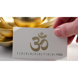 Cartão De Fidelidade Símbolo OM embutido YOGA Instrutor Loyalties Punch