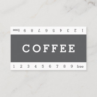 Cartão De Fidelidade Simple Double Horizon Loyalty Coffee Punch-Card