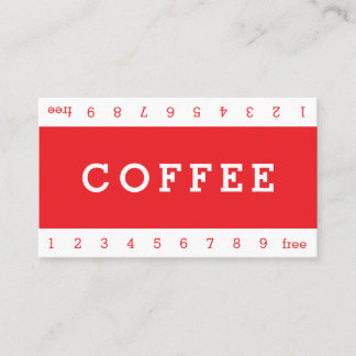 Cartão De Fidelidade Simple Double Horizon Loyalty Coffee Punch-Card