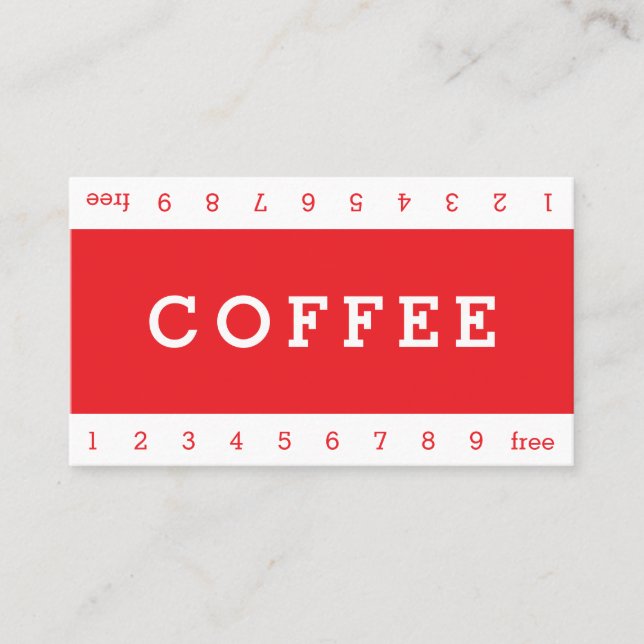 Cartão De Fidelidade Simple Double Horizon Loyalty Coffee Punch-Card (Frente)