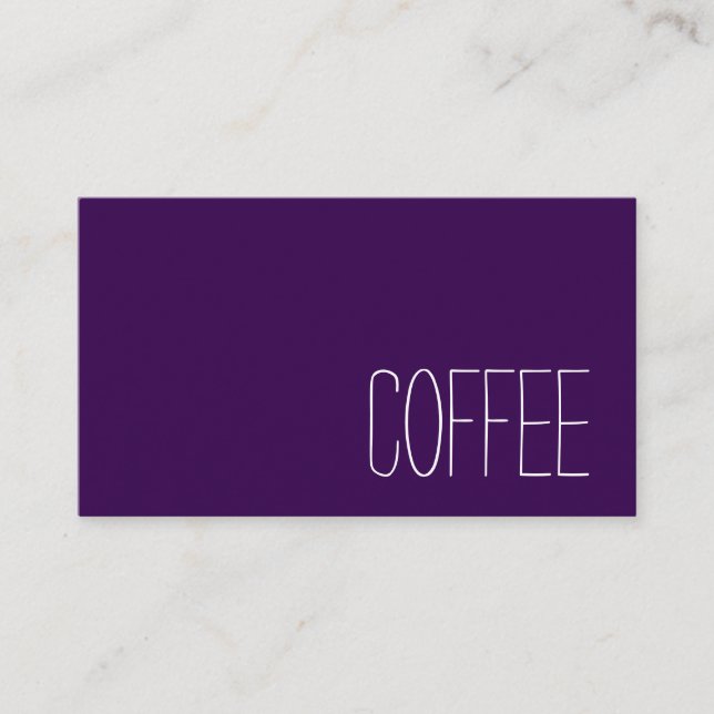 Cartão De Fidelidade Simple Stymie Word Dark Loyalty Coffee Punch-Card (Frente)