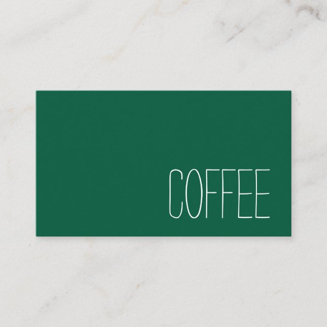 Cartão De Fidelidade Simple Stymie Word Dark Loyalty Coffee Punch-Card (Frente)