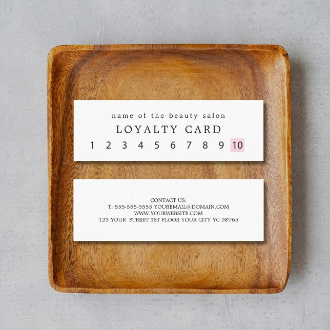 Cartão De Fidelidade Simples Elegante White Rose Beauty Lealdade (Criador carregado)