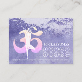Cartão De Fidelidade Sinal de Dose Om de Meditação de Classe YOGA
