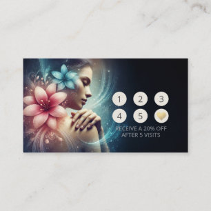Cartão De Fidelidade Terapêutica de Massagem Terapia Mãos Energia Spa B