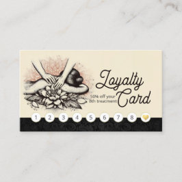 Cartão De Fidelidade Terapêutica de Massagem Terapia Mãos Energia Spa B