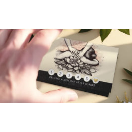 Cartão De Fidelidade Terapêutica de Massagem Terapia Mãos Energia Spa B