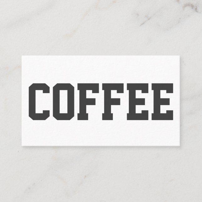 Cartão De Fidelidade Texto Enorme no Número de Punch Branco Duplo (Frente)