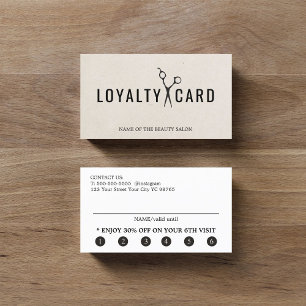 Cartão De Fidelidade Textura Elegante Molhada de Tesoura Negra Rosa-Ros