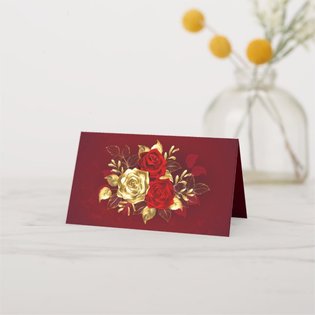 Cartão De Fidelidade Três Rosas de joalharia (Frente)