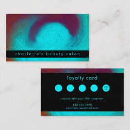 Cartão De Fidelidade Turquoise Unique Modern Cool Hair Nail Salon