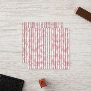 Cartão De Fidelidade um fundo listrado rosa e branco