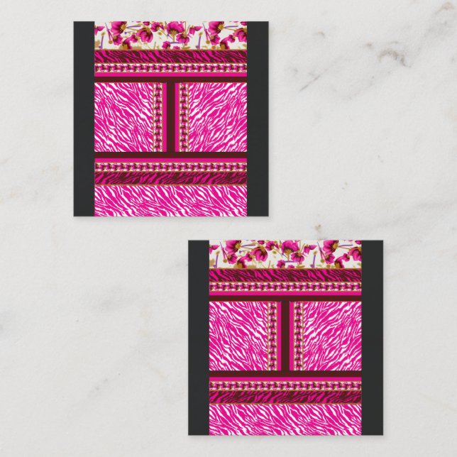 Cartão De Fidelidade um wallpaper rosa e branco com cruz (Frente/Verso)