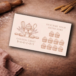 Cartão De Fidelidade Utensílios de Padaria Panificadora Baker
