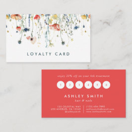 Cartão De Fidelidade Vibrant Wildflower