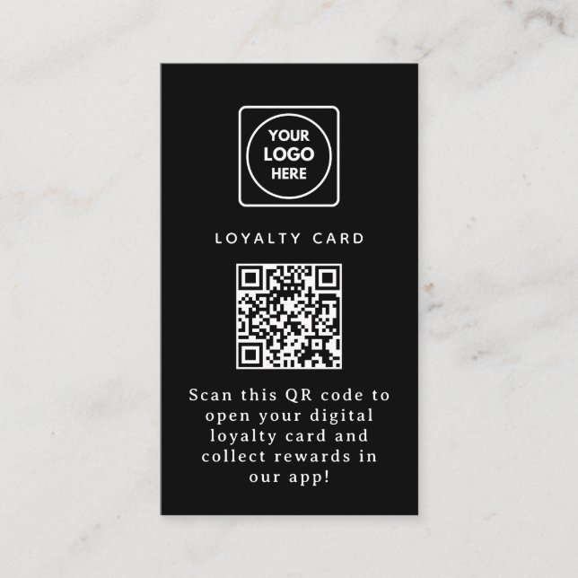 Cartão De Fidelidade Virtual QR | Custom Digital Business Reward Link (Frente)