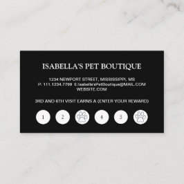 Cartão De Fidelidade White Dog Paw no serviço de aliciamento de animais