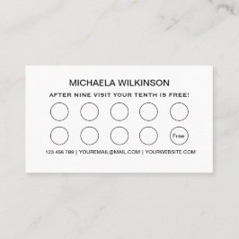 Cartão De Fidelidade White Dog Paw no serviço de aliciamento de animais