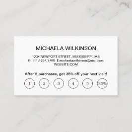 Cartão De Fidelidade White Dog Paw no serviço de aliciamento de animais