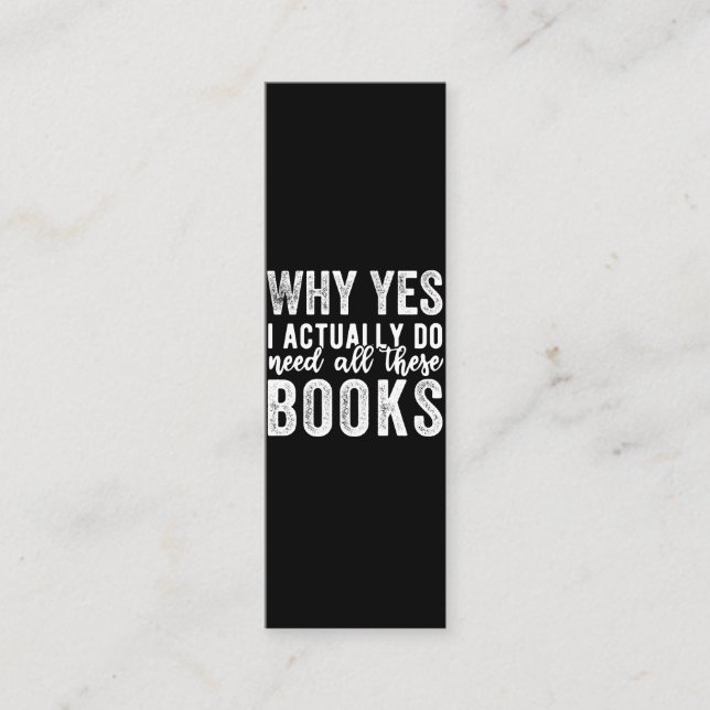 Cartão De Fidelidade Why Yes, I Actually Do Need All These Books (Frente)