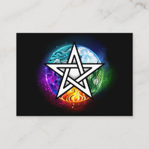 Cartão De Fidelidade Wiccan pentagram