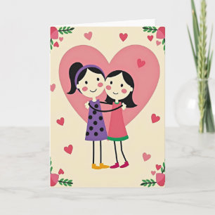 Cartão de Figuras do Dia das Mães Amoroso