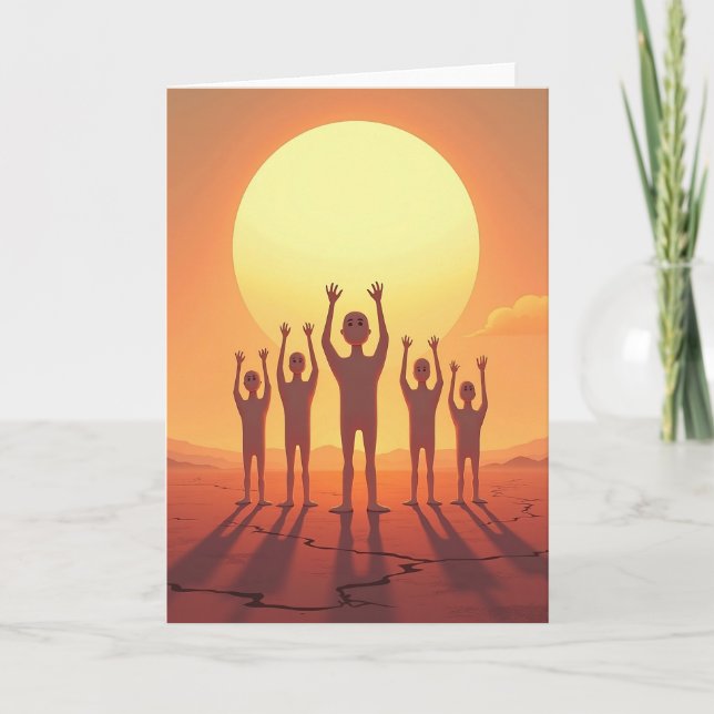 Cartão de Figuras Sinistras Sob o Sol (Frente)