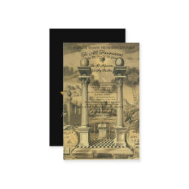 Cartão de filiação Freemason