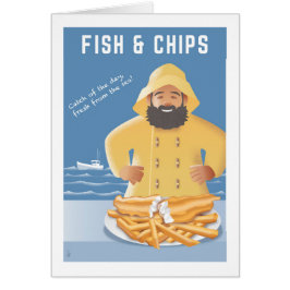 cartão de Fish and Chips