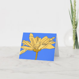 Cartão de flor amarela