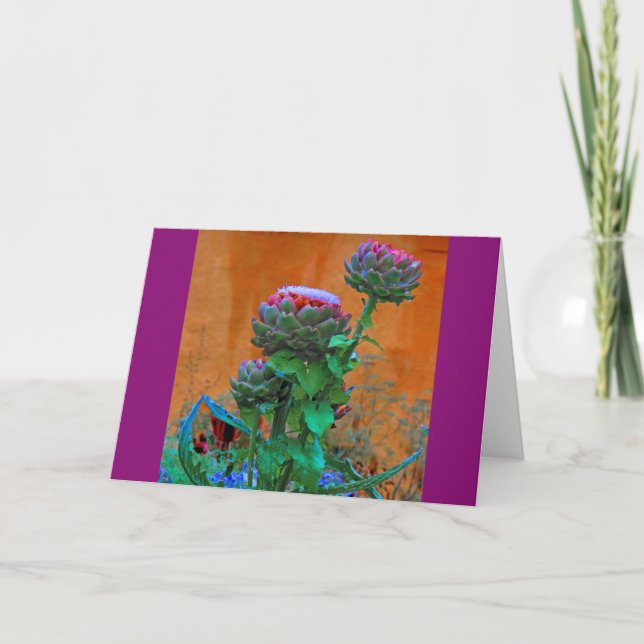 Cartão de Flor de Alcachofra (Frente)