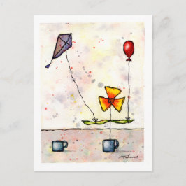 Cartão de Flor de Kite Roxo