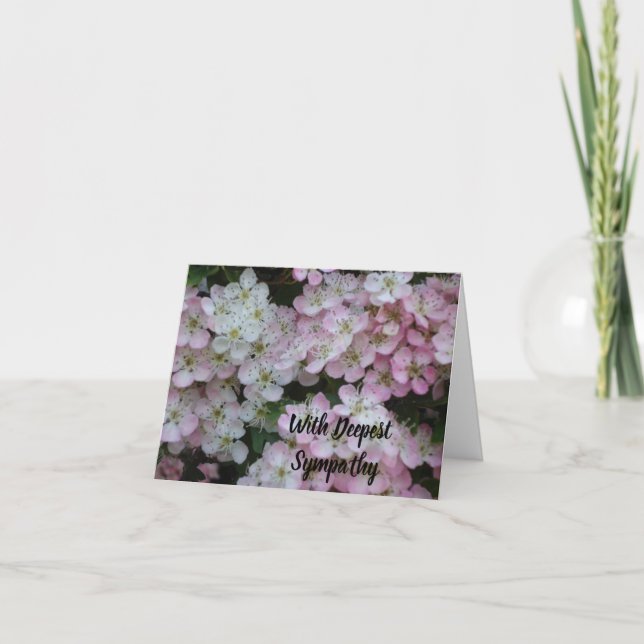 cartão de flor de simpatia (Frente)