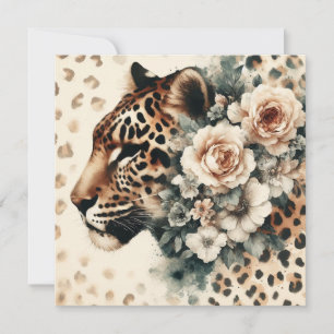 Cartão de flor-leopardo